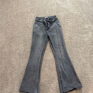 Women's Gray Flared Jeans